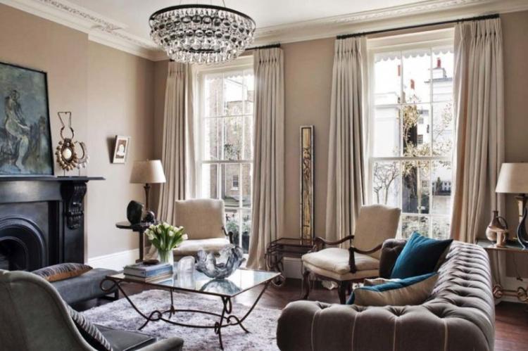 Salon de style anglais - Photo de design d'intérieur