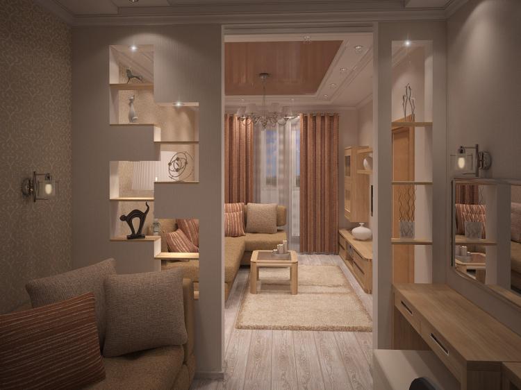 Arches en plaques de plâtre dans le salon