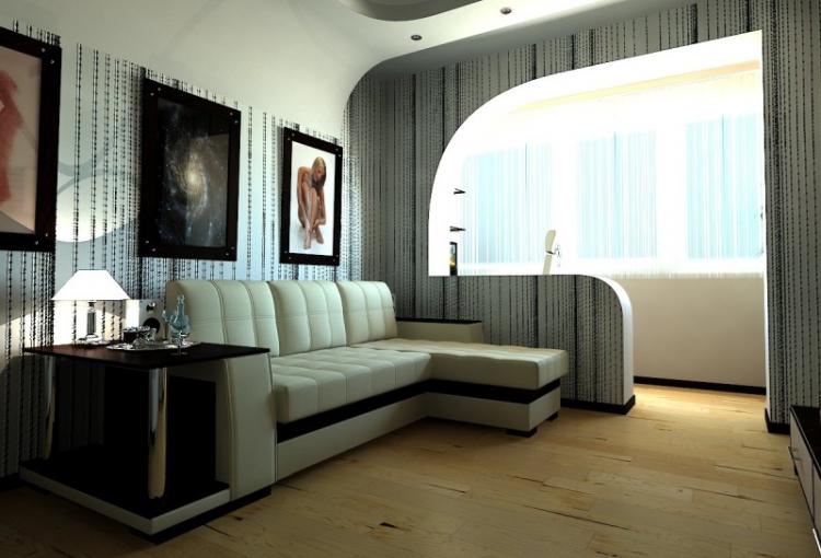 Arches de cloison sèche sur le balcon