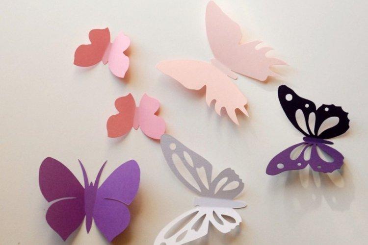Papillons en carton - Papillons DIY sur le mur