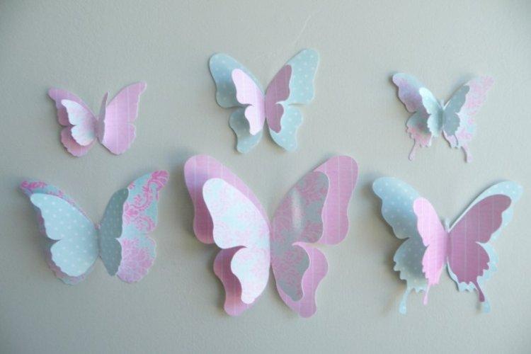 DIY papillons multicouches sur le mur