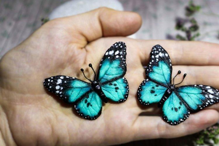 Papillons en pâte polymère - Papillons DIY sur le mur