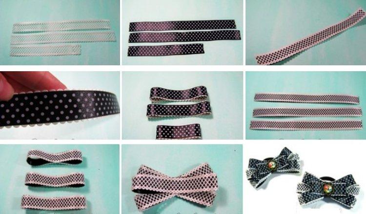 Noeuds avec maille décorative - Noeuds de ruban bricolage