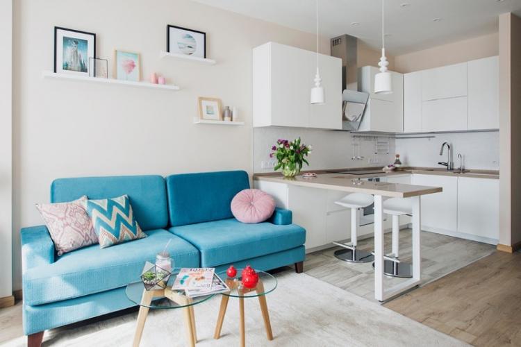 Comptoirs de bar à l'intérieur de la cuisine - photo