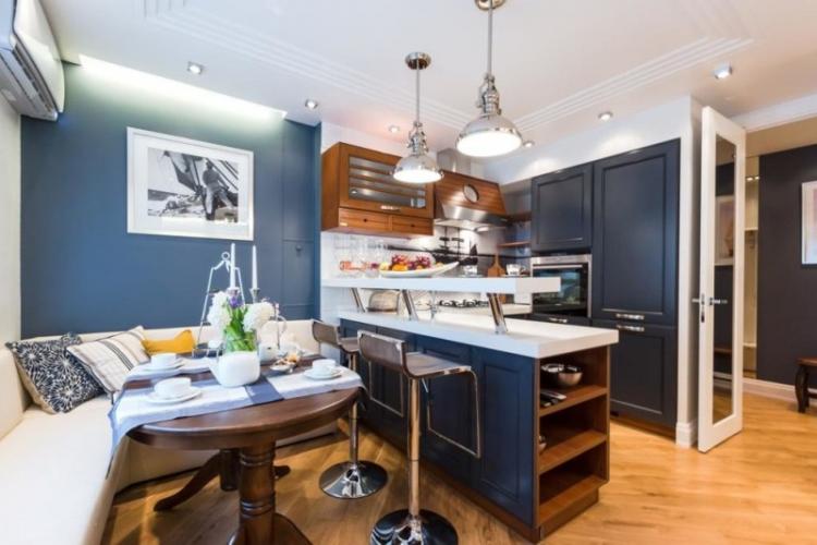 Comptoirs de bar à l'intérieur de la cuisine - photo