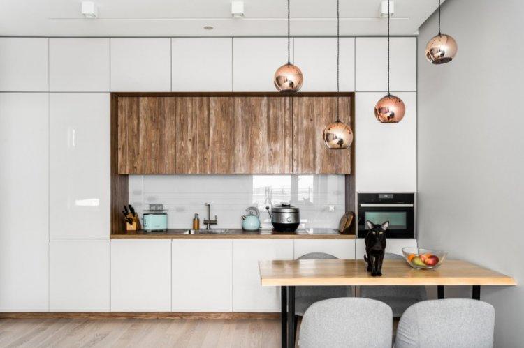 Cuisine blanche moderne - photo de design d'intérieur