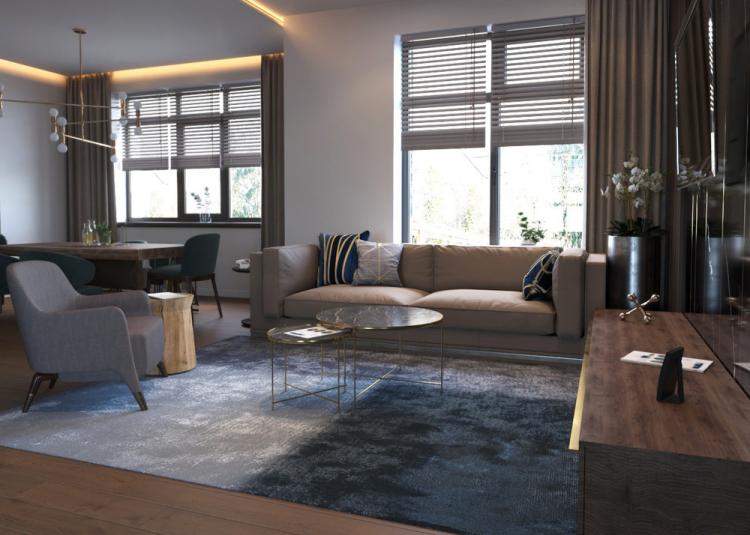 Black Style Home : Intérieur cuisine-salon