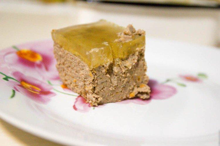 Pâté de foie en gelée de viande - recettes