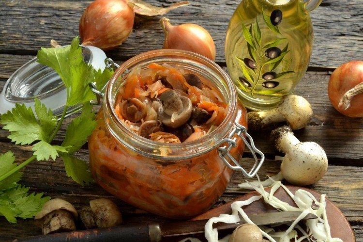 Méli-mélo en conserve aux champignons - recettes