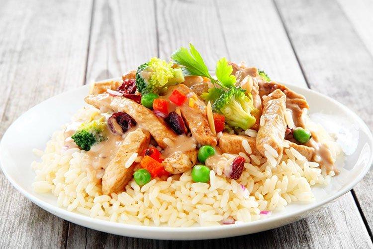 Dinde avec du riz dans la manche - recettes