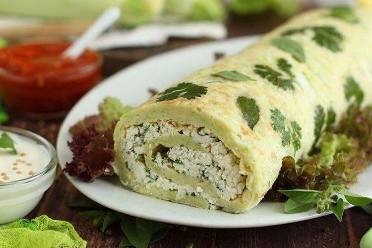 Snack Roll aux courgettes - Recettes de plats aux courgettes