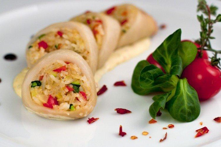 Calmars Farcis au Riz - Recettes de Plats de Riz