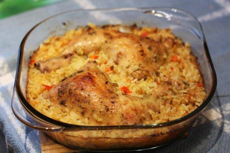 Riz au poulet au four - Recettes de plats de riz