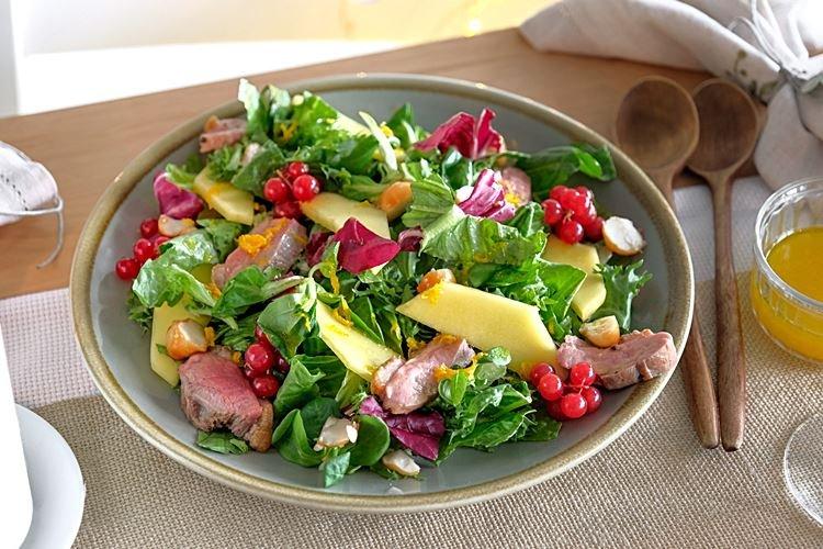 Salade de canard et mangue - recettes
