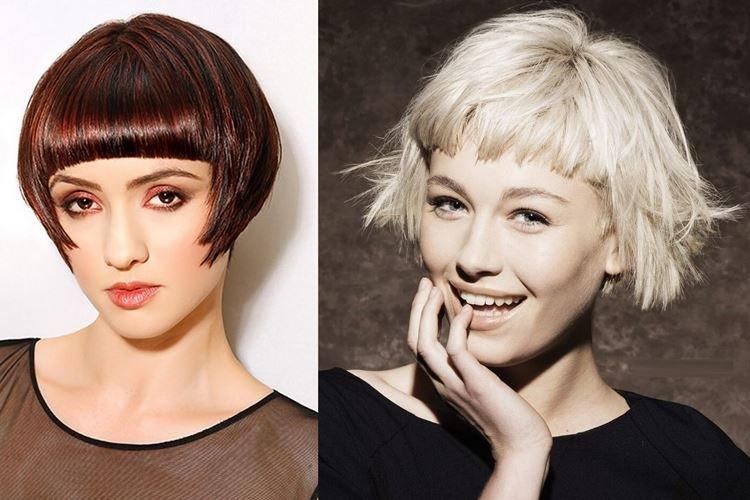 Bob Kare pour les cheveux courts avec une frange courte