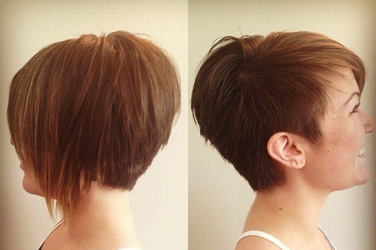 Carré asymétrique pour cheveux courts