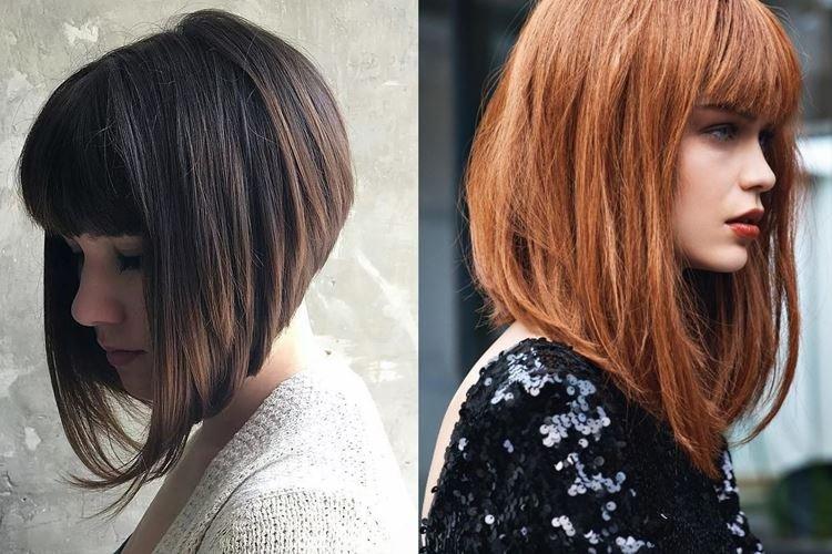 Carré long avec frange droite