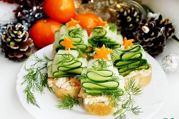 Sandwichs au sapin de Noël pour le Nouvel An 2021 - recettes