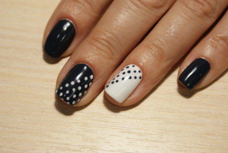 Dots - Manucure noir et blanc