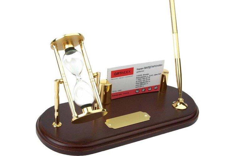 Support de bureau pour stylos avec un sablier - Que donner à un gars pour le Nouvel An 2021