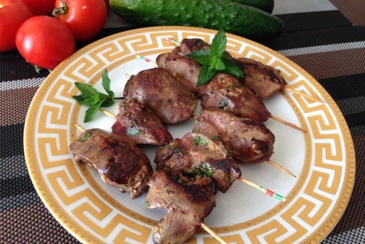 Foie de poulet et chachlik de coeur - Que cuisiner à partir de foie de poulet