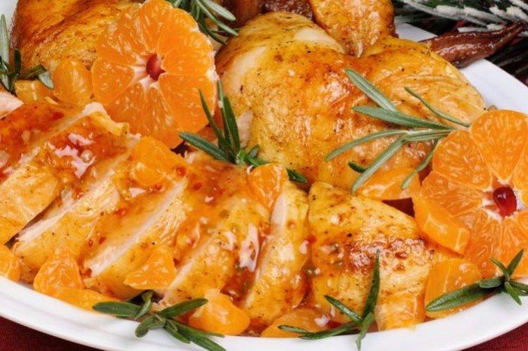 Poulet aux mandarines - Que cuisiner sur les recettes de table du Nouvel An