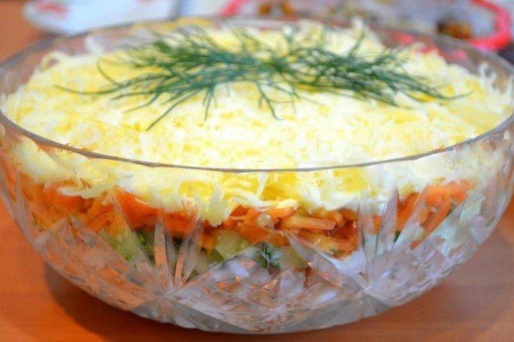 Salade feuilletée aux carottes coréennes - Que cuisiner sur les recettes de table du Nouvel An