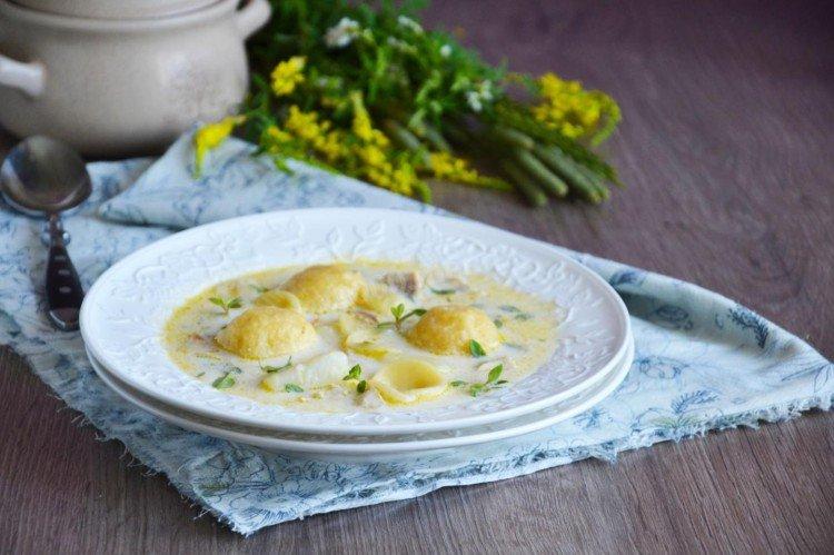 Soupe au poulet avec boules de fromage - Que cuisiner pour les recettes du déjeuner de votre enfant