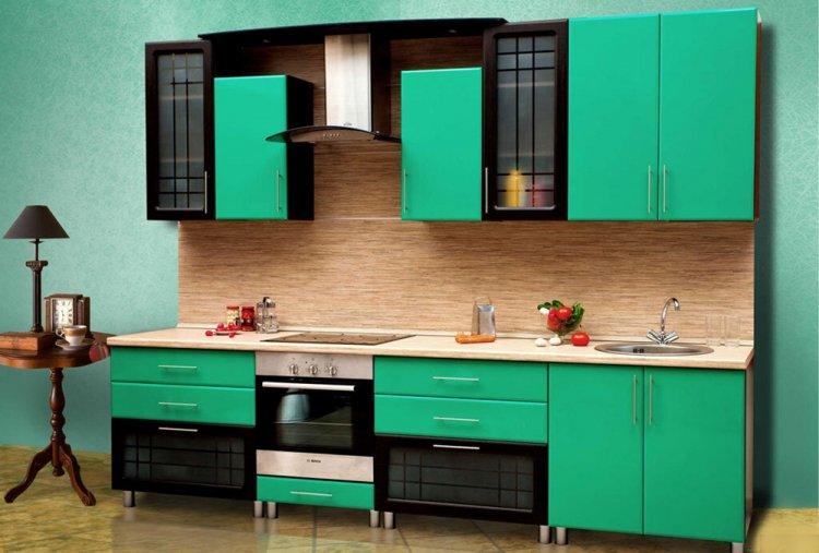 Couleur wengé avec vert - La combinaison de couleurs à l'intérieur