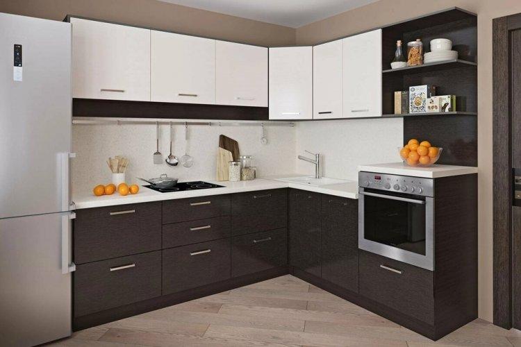 Couleur wengé dans la cuisine - conception de photos