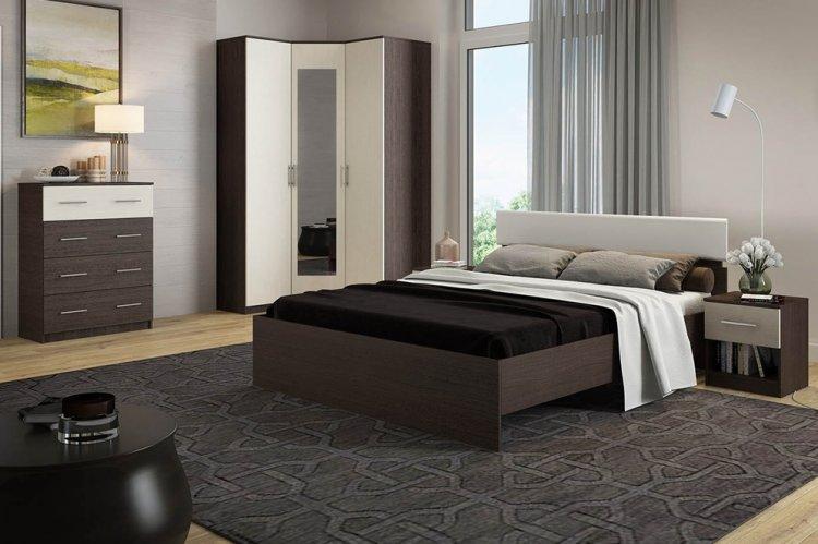 Couleur wengé dans la chambre - conception de photos