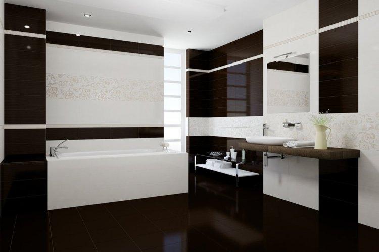 Couleur wengé dans la salle de bain - conception de photo