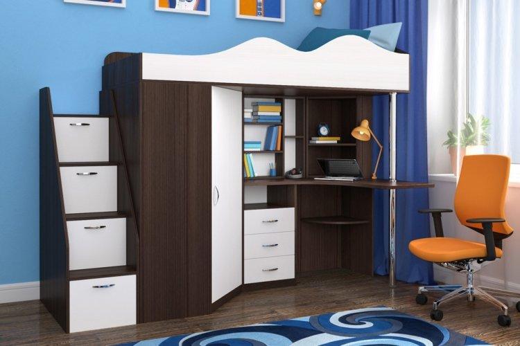 Couleur wengé dans la chambre des enfants - conception de photos