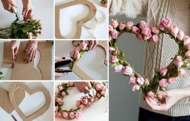 Coeur fleuri pour un mariage - Décoration florale pour un mariage