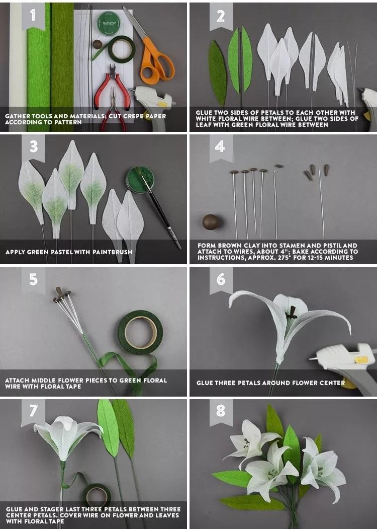 Lys en papier - Fleurs en papier DIY