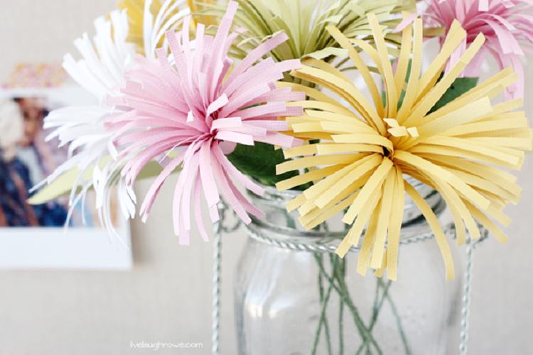 Chrysanthèmes en papier - Fleurs en papier DIY