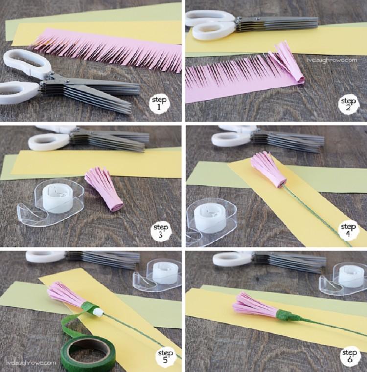 Chrysanthèmes en papier - Fleurs en papier DIY