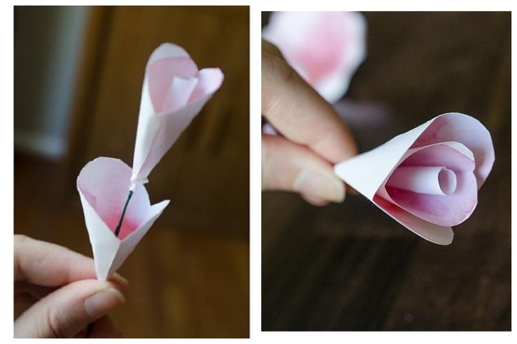 Roses en papier - Fleurs en papier DIY