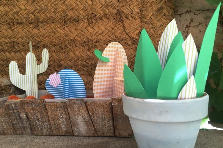 Cactus - Fleurs en papier DIY