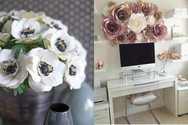 Fleurs en papier DIY - photos et idées