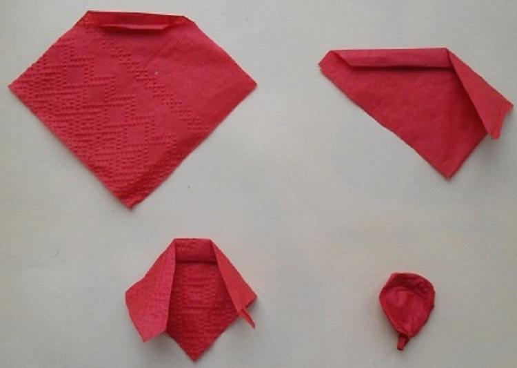 Coquelicot - Fleurs de serviette DIY