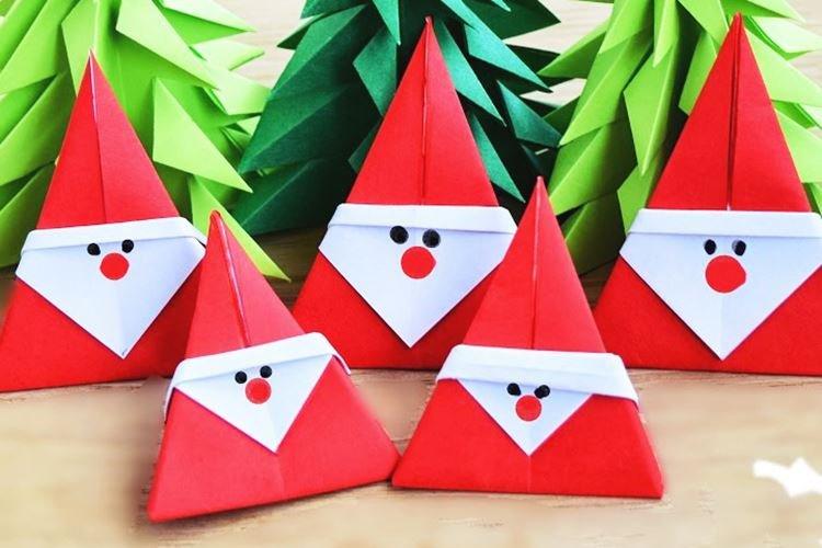 Père Noël en papier de ses propres mains - photos et idées