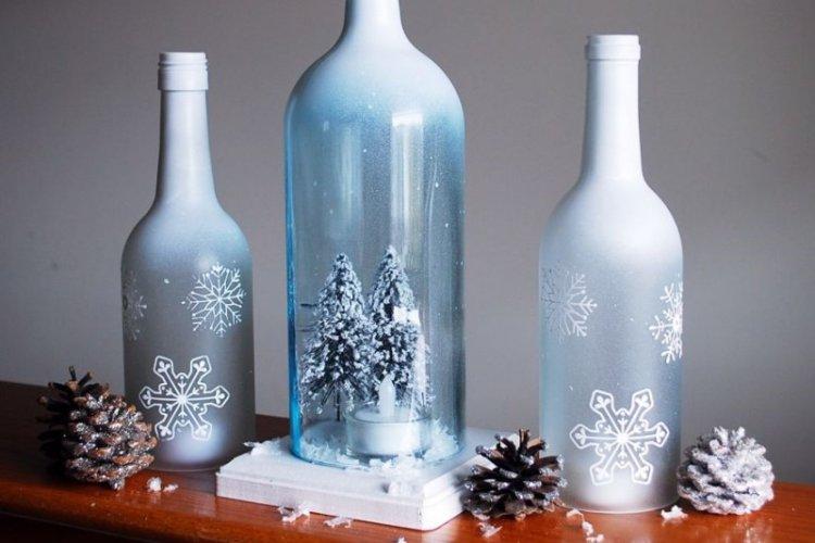 Boule de Noël en bouteille - Déco bouteille DIY