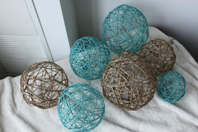 Boules de fil - Décoration de chambre DIY