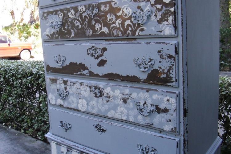 DIY déco d'armoire ancienne - idées photo