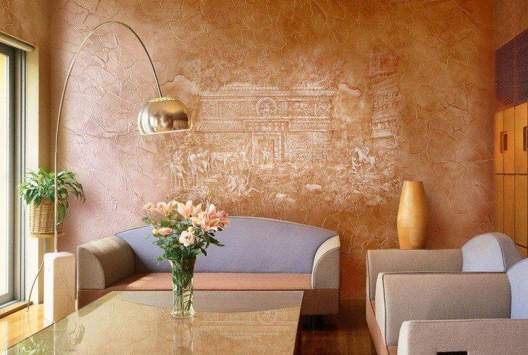 Plâtre décoratif à l'intérieur - photo