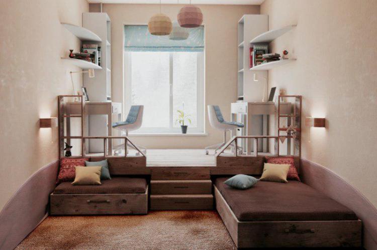 Zonage visuel - Zonage des chambres d'enfants pour les enfants de sexes différents