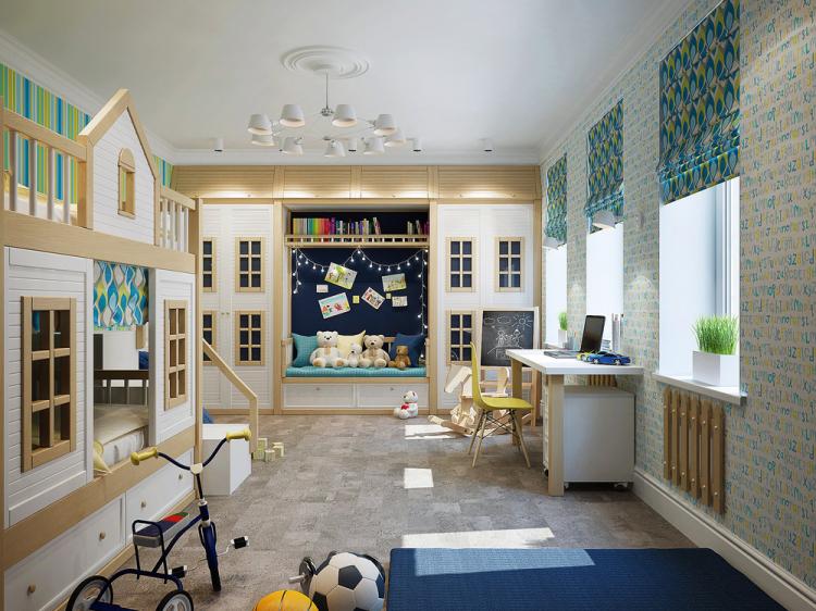 Chambre d'enfants 23 m² - Design d'intérieur