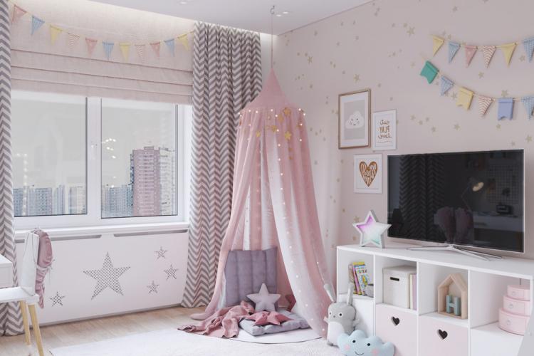Chambre d'enfant pour une fille de 6 ans - décoration d'intérieur