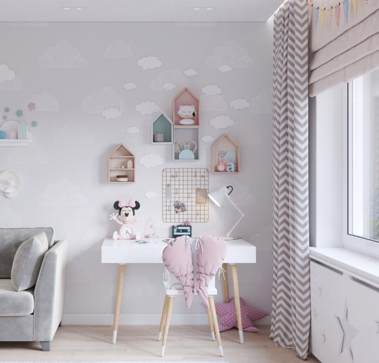 Chambre d'enfant pour une fille de 6 ans - décoration d'intérieur